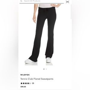 NWT- Wildfox  Tennis Club Pants- Black- XS